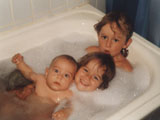 unsere Drei in der Wanne